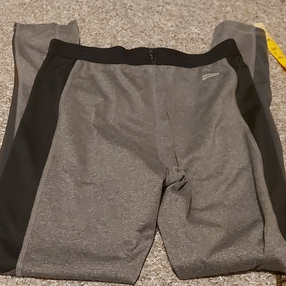 Gray and Black Athletic Leggings